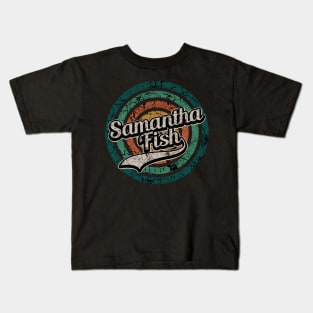 Samantha Fish // Retro Circle Crack Vintage Kids T-Shirt